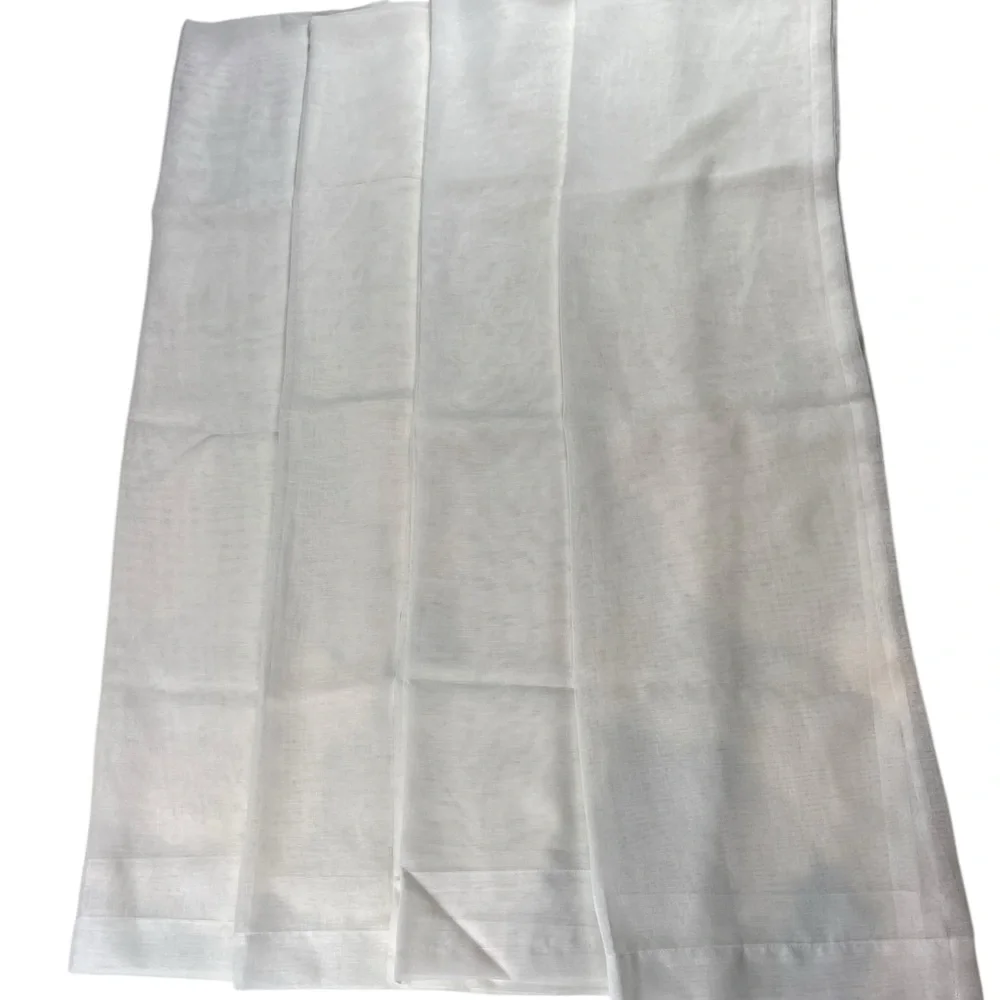 Dreaming Casa Solid Sheers White Rod Pocket Four (4) Panels 52